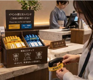 ホテルフロントでの預かり